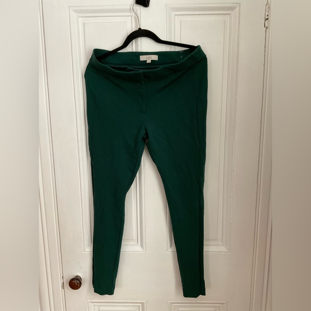 Ann Taylor loft green leggings size 12